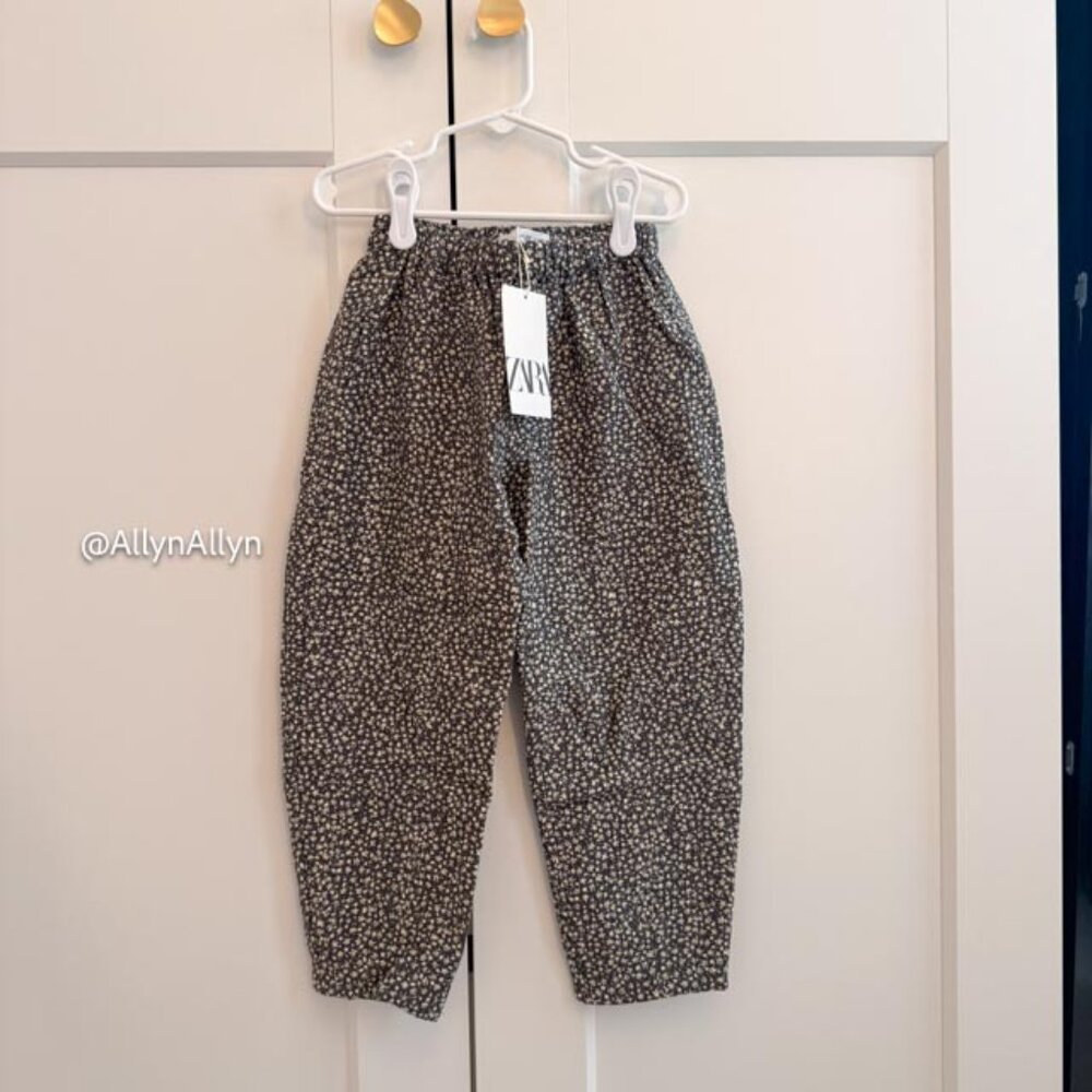 Zara NWT Kids Harem Pants - Pale Floral - 5-6T - Picture 5 of 11